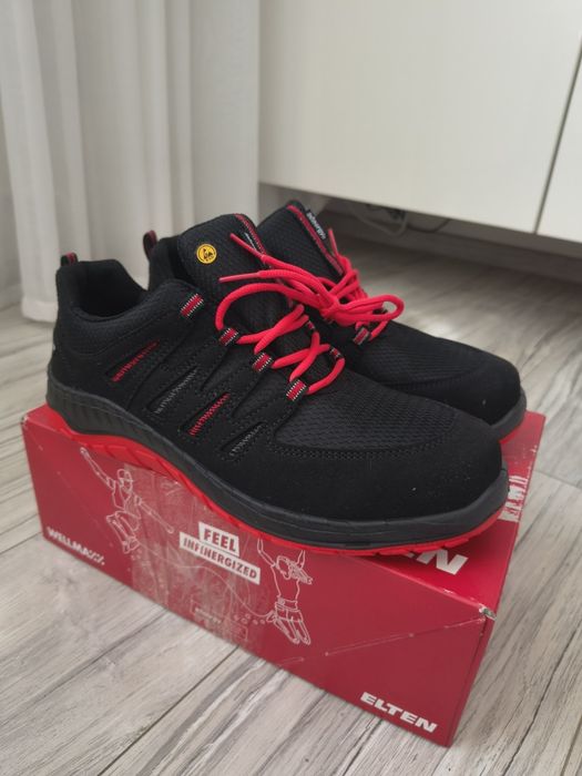 Buty robocze ELTEN Maddox Compo black-red Łów ESD S3S