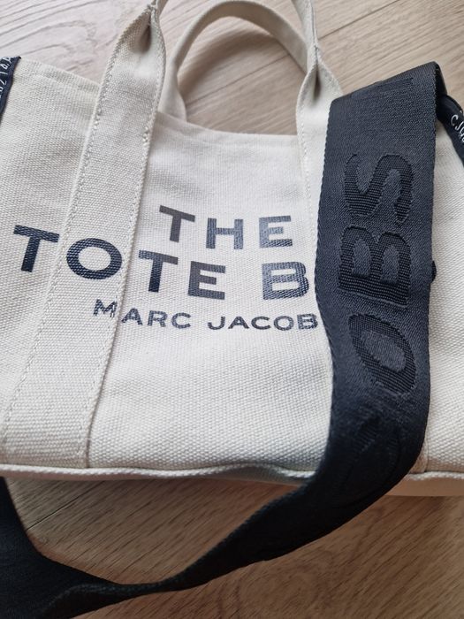 Torebka The Small Tote Marc Jacobs kremowa small