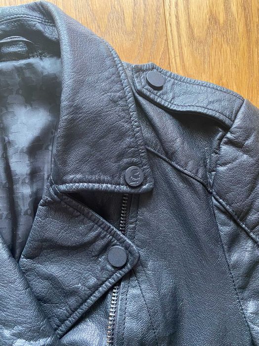 Kurtka skórzana Karl Lagerfeld czarna XL damska