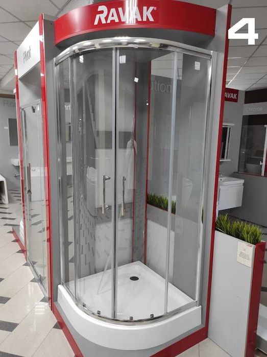 Розпродаж виставки дорогі душові кабіни BALTECO RAVAK RADAWAY