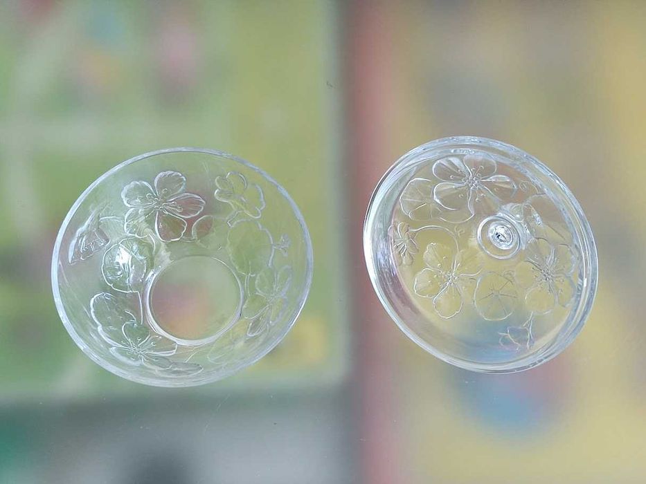 Bomboneira ou porta geleia antiga em cristal