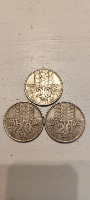 20zł 1973 oraz 1976 bez znaku mennicy państwowej