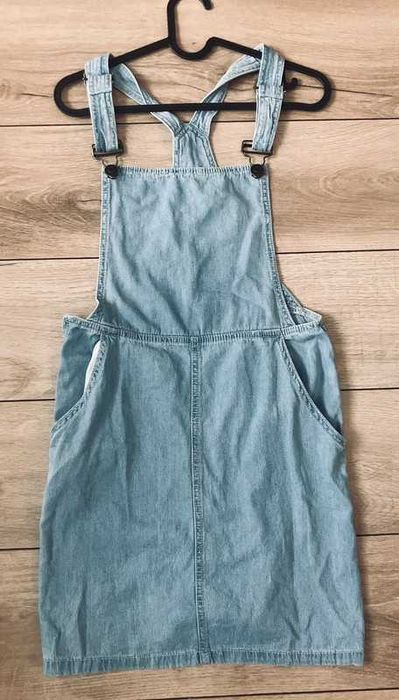 Modny, stylowy komplet jeansowych sukni XS/M Link/Bershka, 100%bawełna