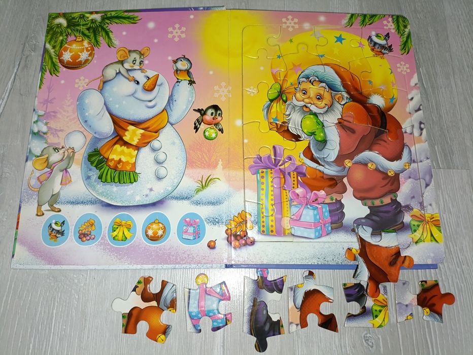 Розвиваюча книга-пазл Зустрічаємо свято з зимовою тематикою