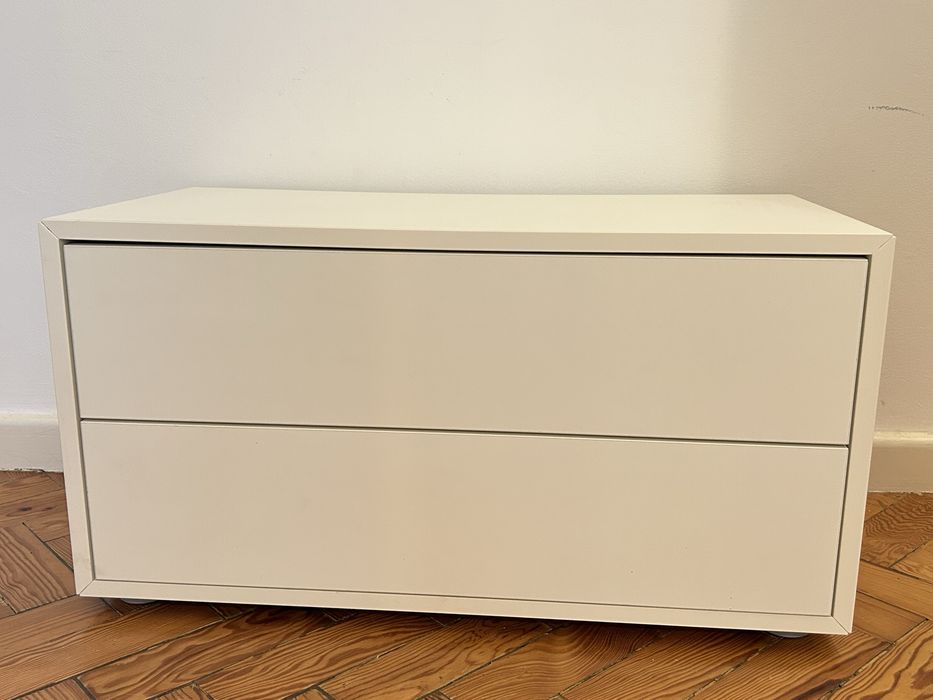 Armário c/2 gavetas, branco, 70x35x35 cm