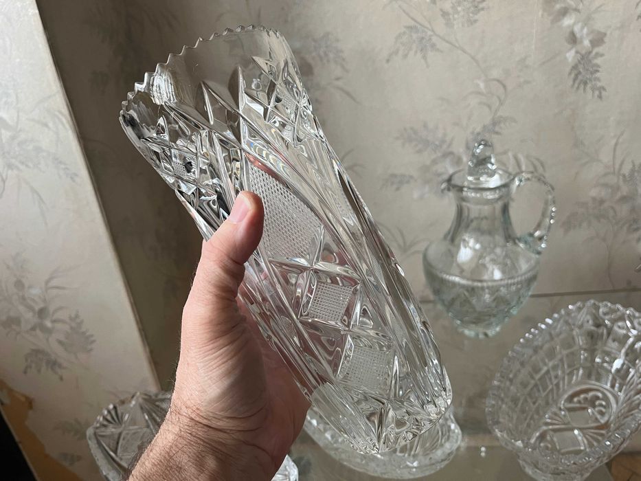 Вазы, салатники, ладьи хрусталь СССР.