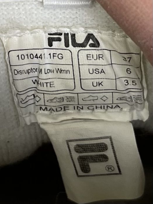 Fila кроссовки 37 размер женские спортивные белые