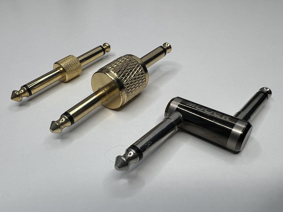 Conjunto de 3 Conectores de Jack para Pedais de Guitarra