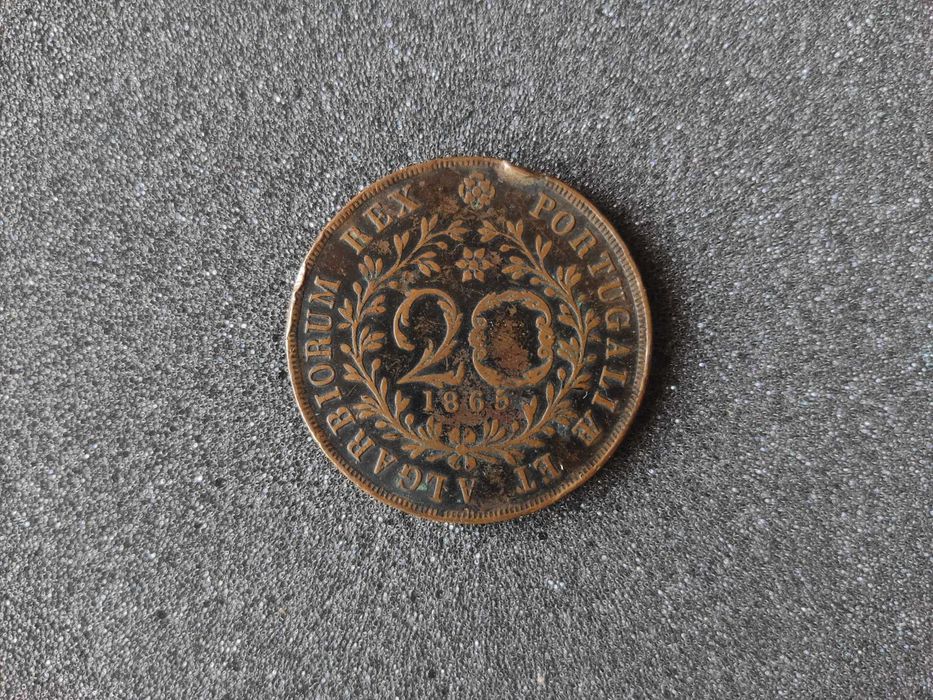 Moeda de 20 Réis 1865 Bonita