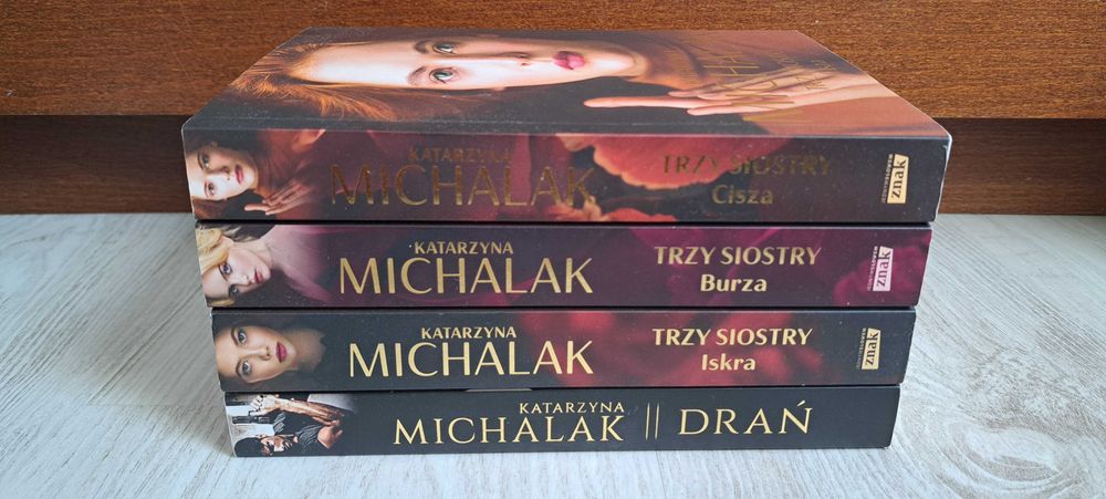 4x Katarzyna Michalak Trzy siostry Cisza + Iskra + Burza + Drań   BDB