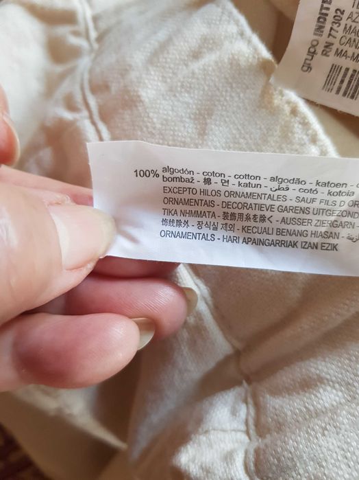 Płócienne, nowe spodnie Zara, L