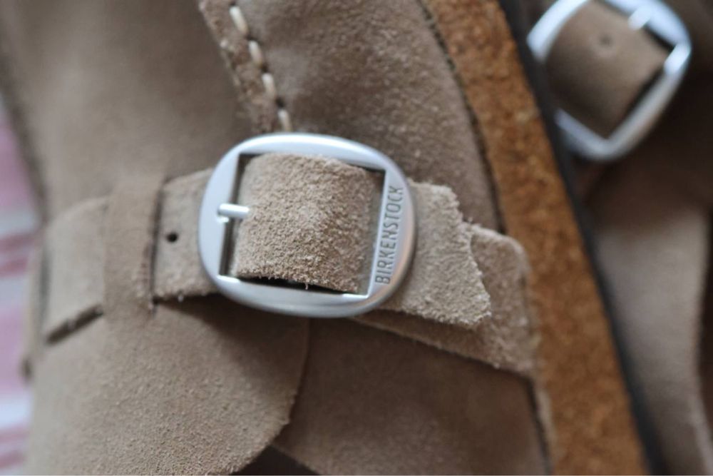 Замшеві шльопанці birkenstock buckley сабо