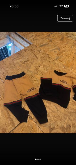 Dres dresik bawełniany 92 bez ocieplenia robiony na styl gucci