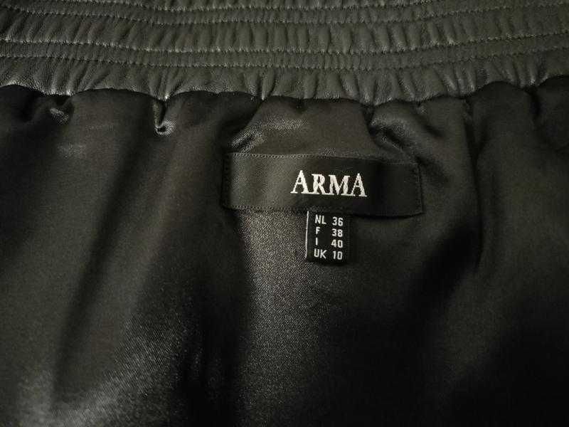 Стильна шкіряна спідниця-міні Arma з натуральної шкіри ягняти