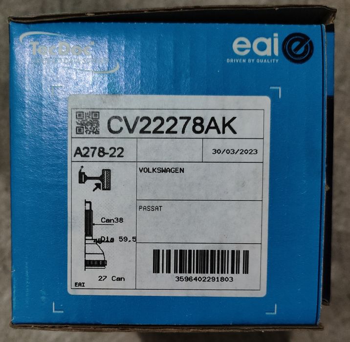 Junta homocinética VW Passat B5.5 1.9 TDI 2000-05