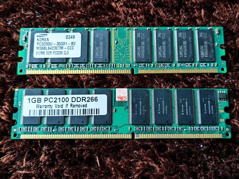 Memória RAM DDR e DDR2 512mb64585608842882124