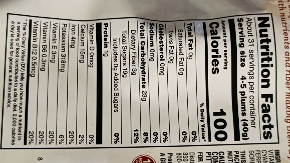 Wellsley Farms Gourmet Dried California Plums, 44oz Suszone śliwki USA