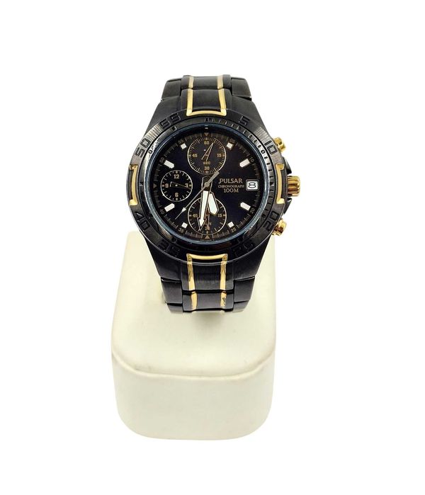 Zegarek męski Pulsar Sport CZARNO ZŁOTY PF8413X1