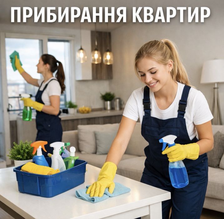 Прибирання квартир ,хімчистка мяких меблів крюківщина,гатне,вишневе