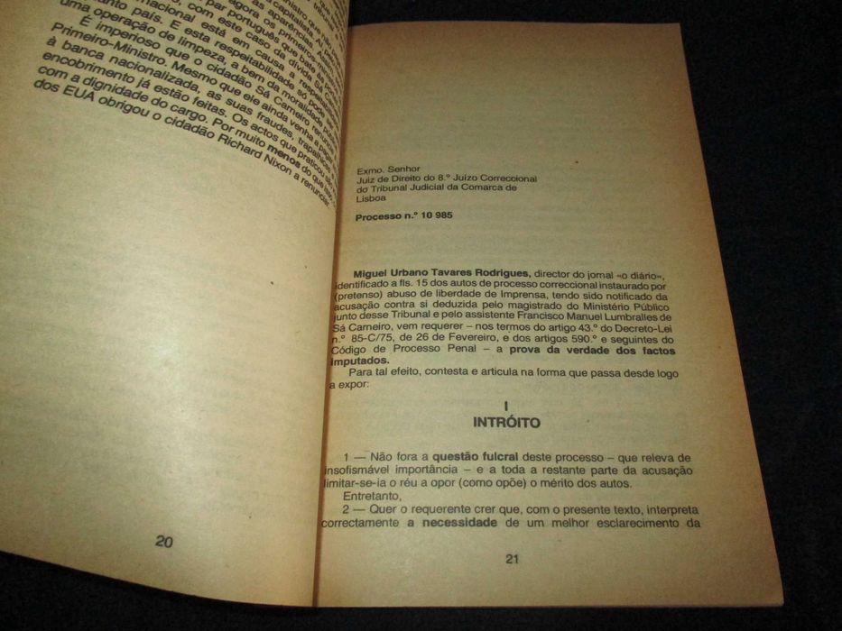 Livro Watergate Sá Carneiro História de uma Fraude