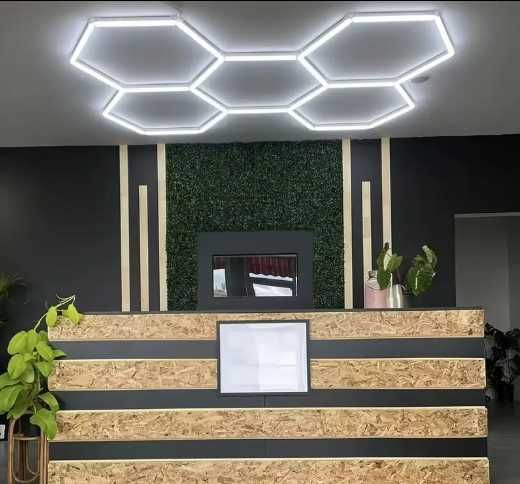 Iluminação Hexagonal de Teto