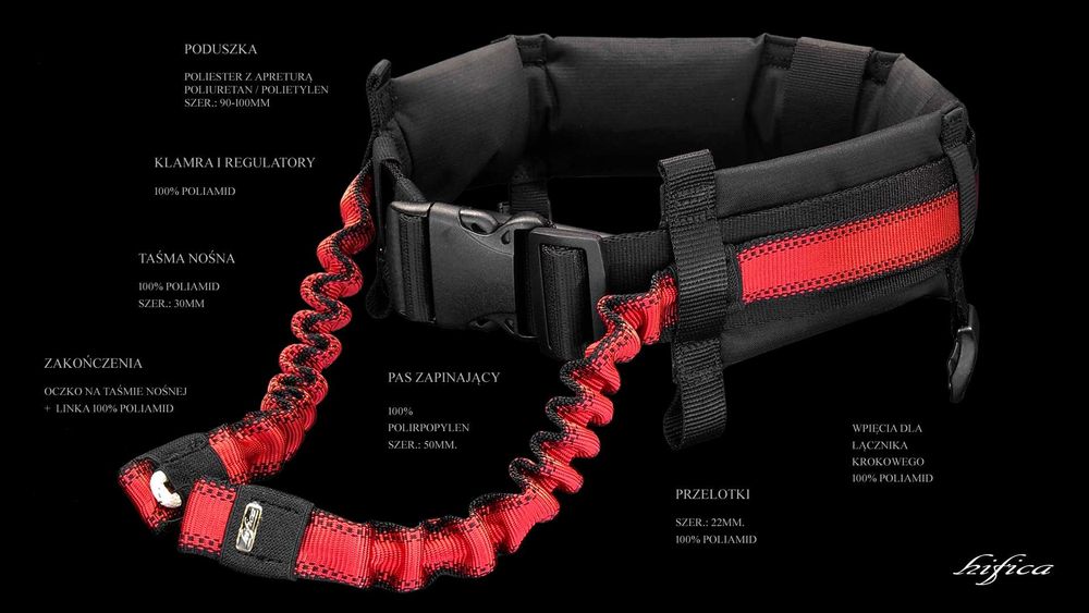 HIFICA LITE TREK PA - Pas Biodrowy Dogtrekking Trucht z Psem