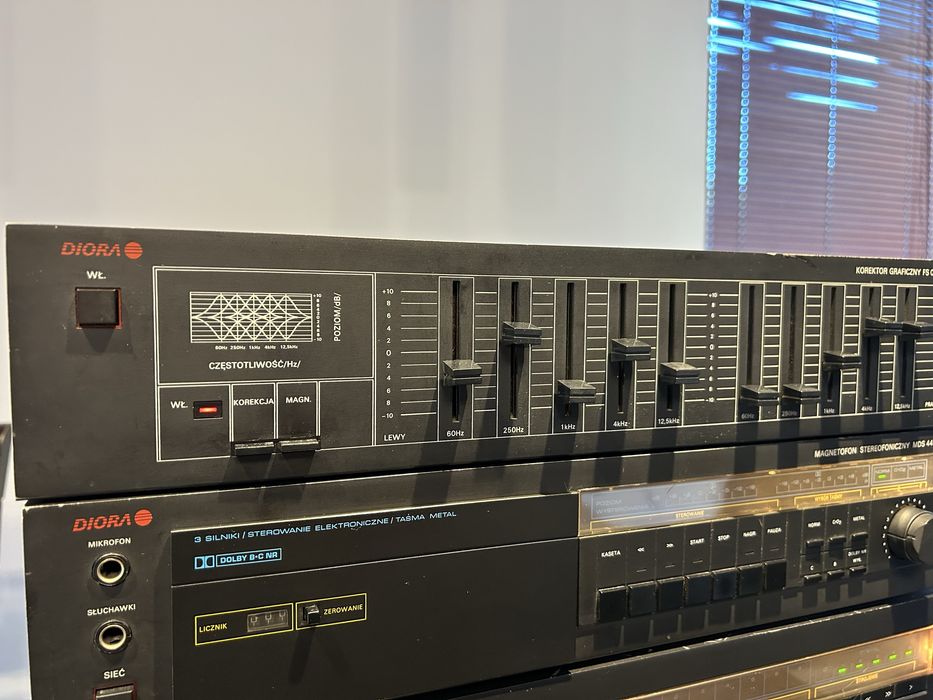 Wieża Unitra Diora SSL-042 MDS-442/AS-946/WS-442/FS-042 Czarna Unikat Idealny Stan