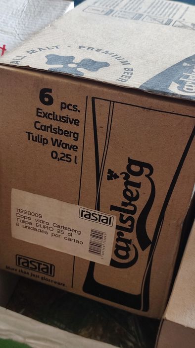Copos carlsberg coleção euro2012 25cl 6uni novos na  caixa