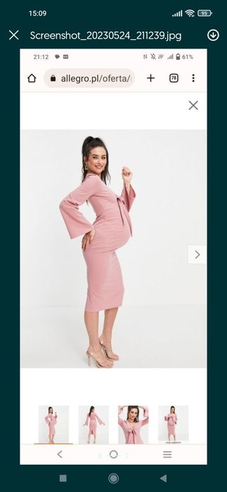 Sukienka ciążowa/ sesja / ASOS maternity/ r.l/xl