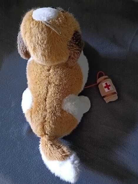 Maskotka przytulanka szczekający pies Bernardyn