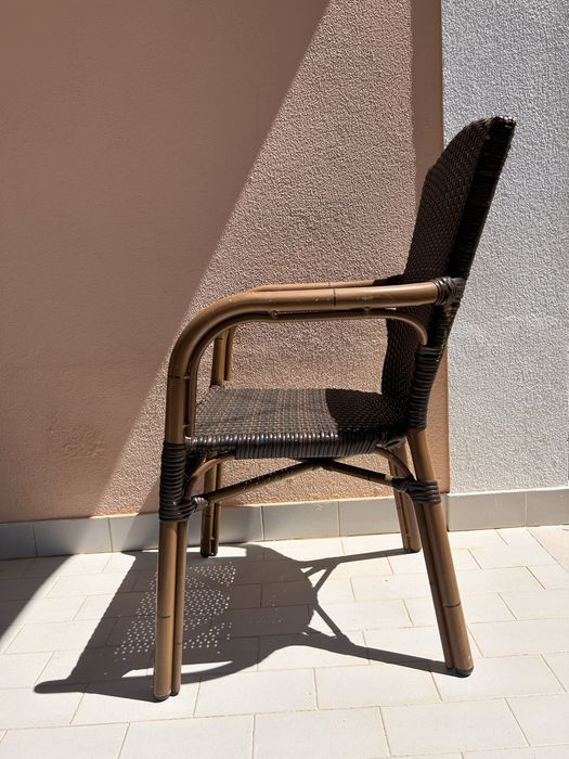 4 cadeiras de exterior em rattan – 2 cores