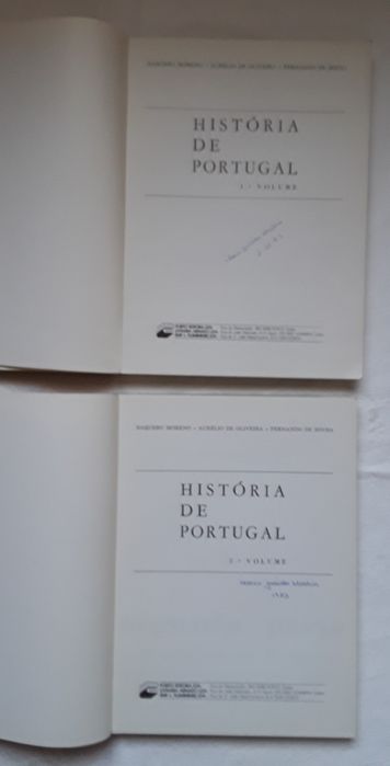 Livros escolares: História de Portugal, 1 e 2 Volumes, 1983