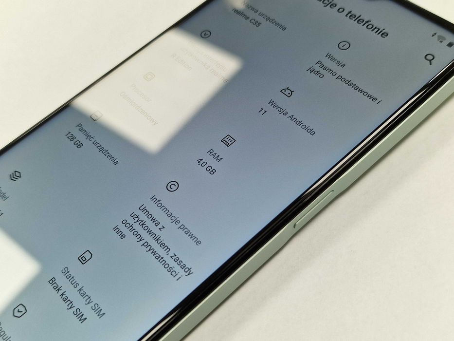 Realme C35 Dual SIM/ 4GB/ 128GB/ Zielony/ Grade A + ładowarka