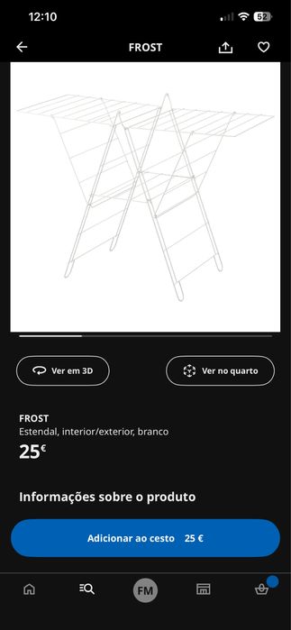Frost: Estendal de roupas para interior e exterior, branco do Ikea