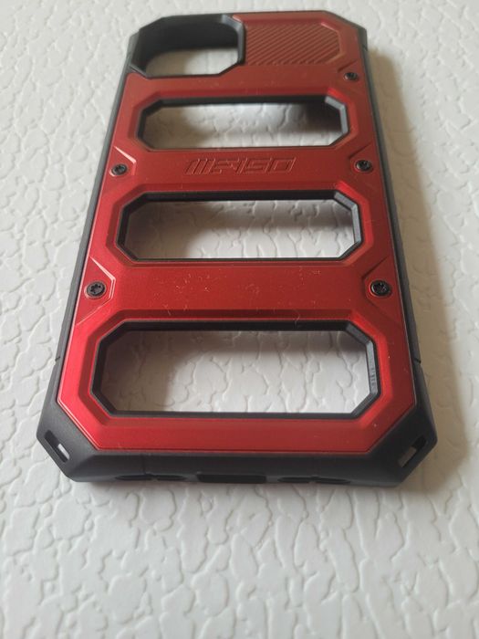 Etui do iPhone 13 czarny mat + czeresznia