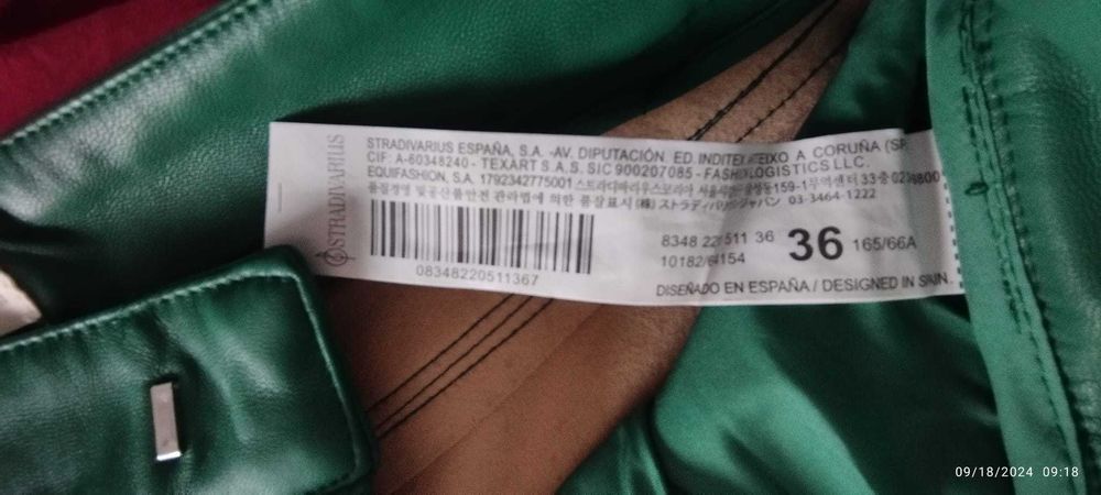 Calça Stradivarius de couro verde - Baixei o preço!
