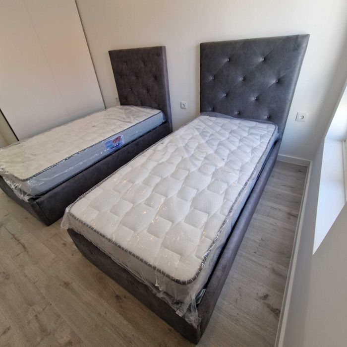 Camas de Solteiro Estofadas de Luxo 199€ - Disponíveis em Várias Cores! 190x90m! topp de Gama Novas Direto Da Fabrica