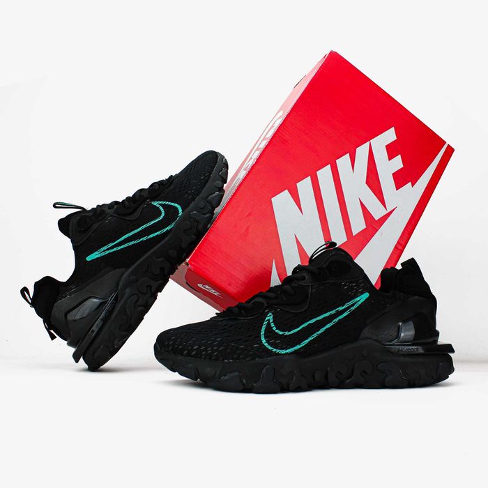 Чоловічі кросівки Nike React Vision "Black/Blue" Розміри 40-45