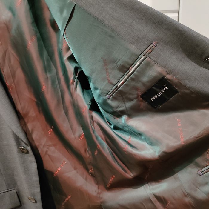 Garnitur męski szary marynarka i spodnie