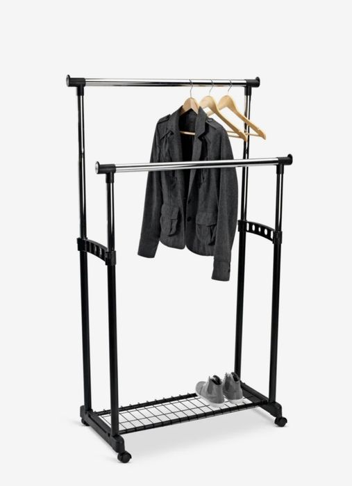 Cabide com rodas duplo