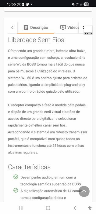 Boss WL-60 Wireless system