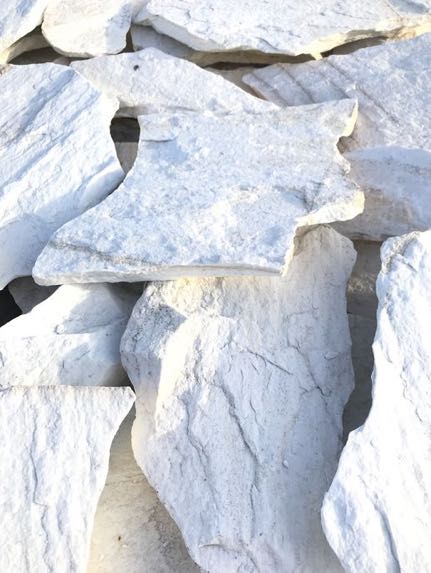 Łupek Biały Thassos Kamień Płyty Ogrodowe Akwarium Ścieżka Schody
