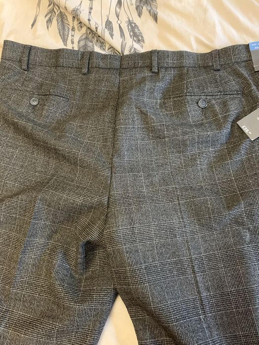 Нові чоловічі класичні штани Marks & Spencer в клітинку, Regular Fit