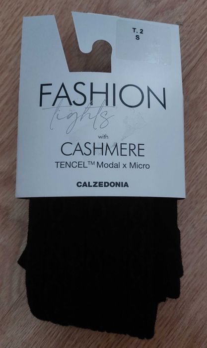 Rajstopy z kaszmirem Calzedonia czarne S/2