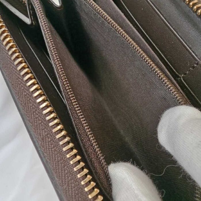 Женский кошелек Gucci Rania Zip Around Wallet (GG Supreme & Bamboo)