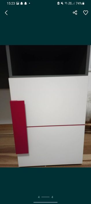 meble do pokoju biało szaro ciemno różowe