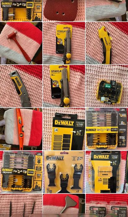 Инструменты и аксессуары Stanley и Dewalt