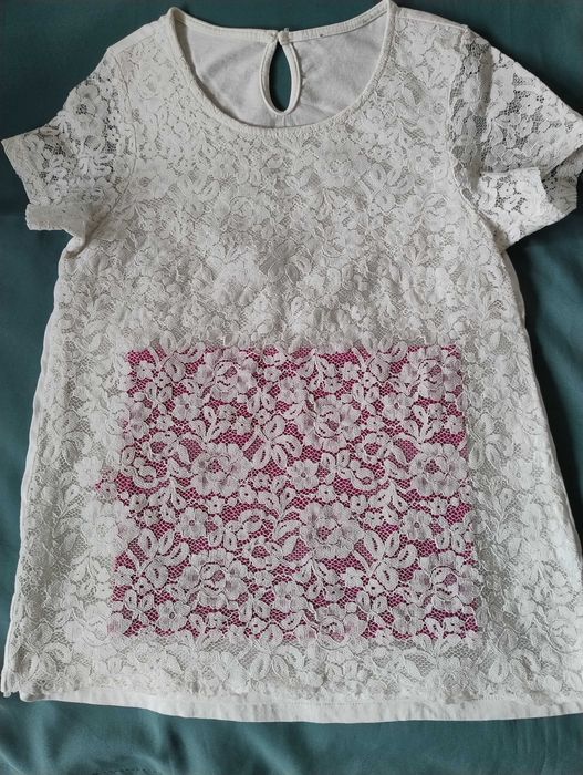 SUPER CENA Szary biały sweterek, bluzka marki H&M, Tanio