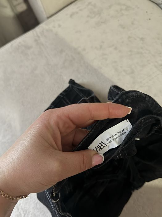 Топ корсет ZARA S/M джинсовий чорний