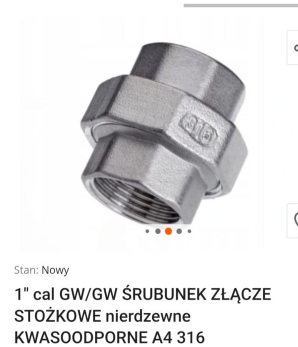 Śrubunek złącze stożkowe